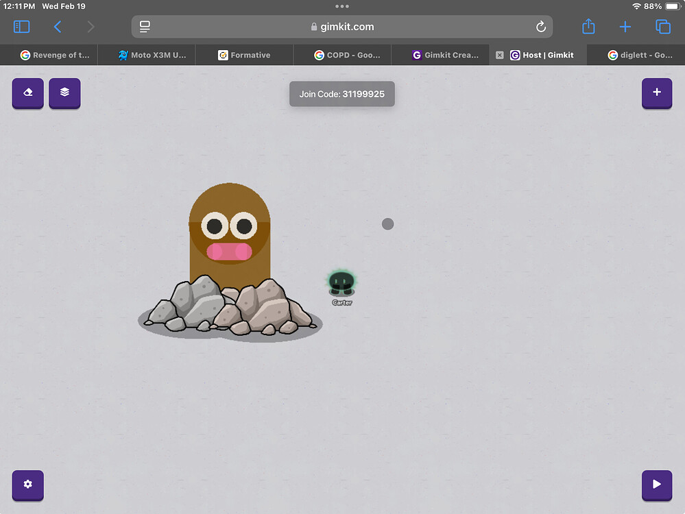 Diglet Use Scratch How to Create Pokémon #50 (Diglett) Using Barriers - Art - Gimkit Creative
