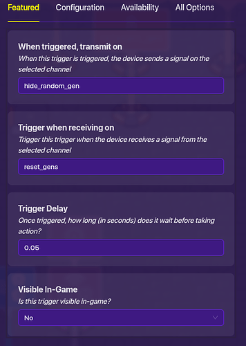 TriggerSettings