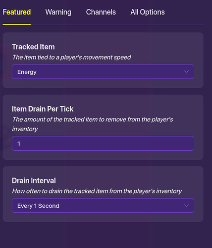 Movement Meter Settings