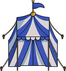 blue tent