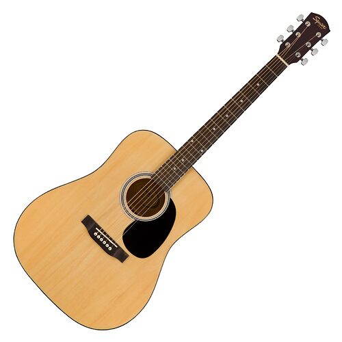Squier by Fender Acoustic Guitar, with 2-Year Warranty, Dreadnought with  Maple Fingerboard, Glossed Natural Finish, Mahogany Back and Side, Mahogany  ...