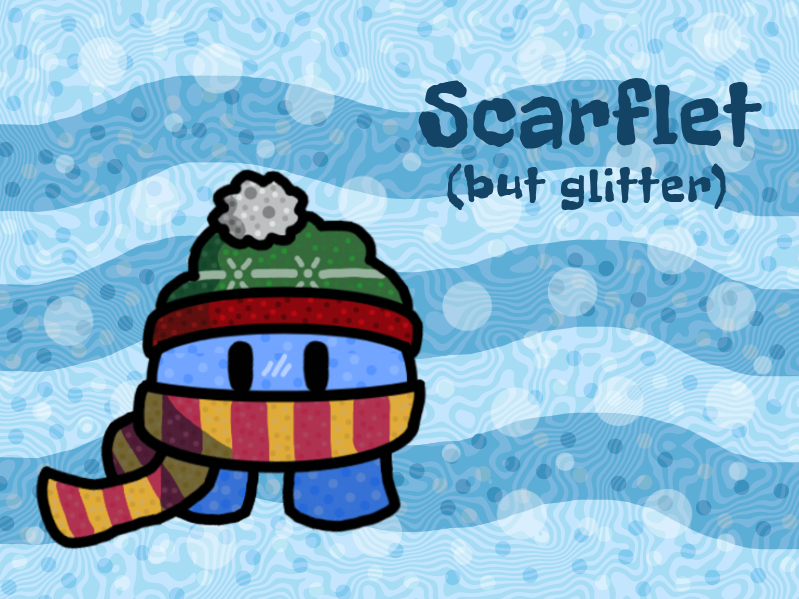 scarflet but glitter
